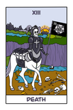 Death Skeleton Centaur Tarot Card Art Print