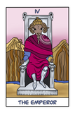 Ram Headed Emperor Tarot Card Art Print