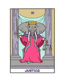 Elephant-headed Justice Tarot Card Art Print