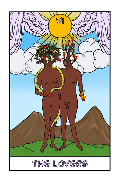 The Lovers Tarot Card Art Print