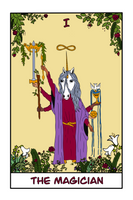 The Unicorn Magician Tarot Card Art Print