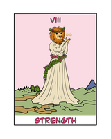 Lion-headed Strength Tarot Card Art Print