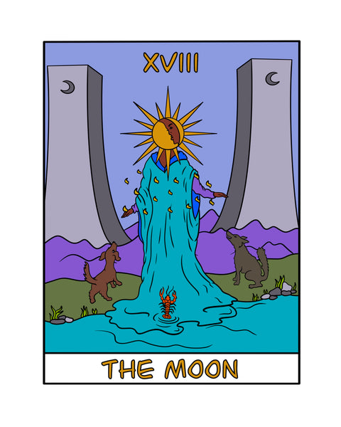 The Moon Tarot Card Art Print