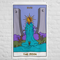 The Moon Tarot Card Flag