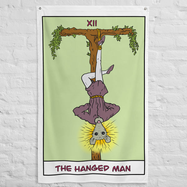 The Hanged Man Possum Tarot Card Flag