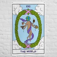 The World Dancer Tarot Card Flag