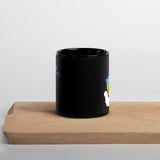 FXCK Bigotry Rainbow Middle Finger LGBTQ+ Pride Black Glossy Mug