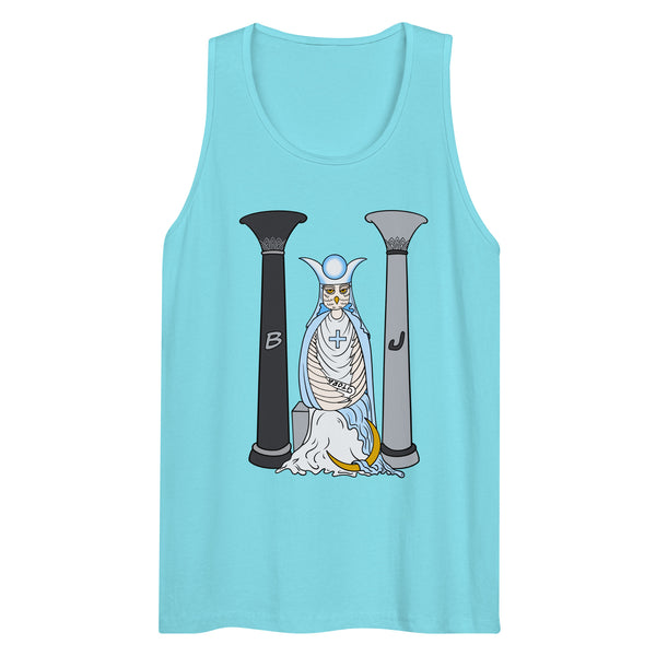 The Snowy Owl High Priestess Tarot Card  premium tank top