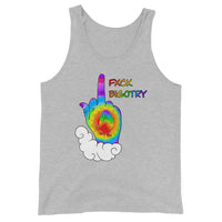 FXCK Bigotry Rainbow Middle Finger LGBTQ+ Pride Unisex Tank Top