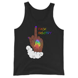 FXCK Bigotry Dark Skin Middle Finger LGBTQ+ Pride Unisex Tank Top