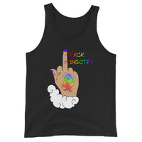 FXCK Bigotry Light Skin Middle Finger LGBTQ+ Pride Unisex Tank Top