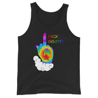 FXCK Bigotry Rainbow Middle Finger LGBTQ+ Pride Unisex Tank Top