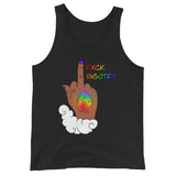 FXCK Bigotry Tan Middle Finger LGBTQ+ Pride Unisex Tank Top