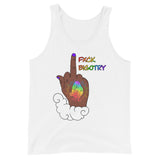 FXCK Bigotry Dark Skin Middle Finger LGBTQ+ Pride Unisex Tank Top