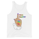 FXCK Bigotry Light Skin Middle Finger LGBTQ+ Pride Unisex Tank Top