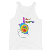 FXCK Bigotry Rainbow Middle Finger LGBTQ+ Pride Unisex Tank Top