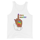 FXCK Bigotry Tan Middle Finger LGBTQ+ Pride Unisex Tank Top