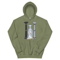 The Snowy Owl High Priestess Tarot Card Unisex Hoodie