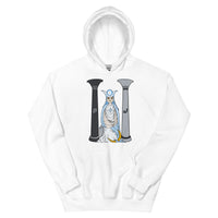 The Snowy Owl High Priestess Tarot Card Unisex Hoodie