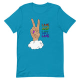 Live and Let Live Light Skin Peace Sign LGBTQ+ Pride Unisex t-shirt