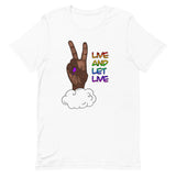 Live and Let Live Dark Skin Peace Sign LGBTQ+ Pride Unisex t-shirt