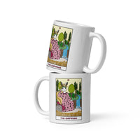 The Empress White Rabbit Tarot Card White glossy mug