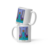 The Moon Tarot Card White glossy mug