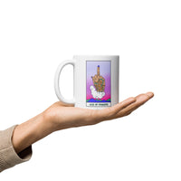 Ace of Fingers Snarkana Tarot Card White glossy mug