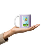 Ace Of Gay LGBTQ+ Pride Tarot Card White glossy mug