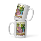 The Empress White Rabbit Tarot Card White glossy mug