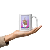 Ace of Fingers Snarkana Tarot Card White glossy mug