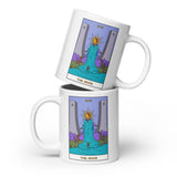 The Moon Tarot Card White glossy mug