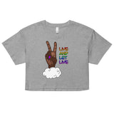 Live and Let Live Dark Skin Peace Sign LGBTQ+ Pride crop top