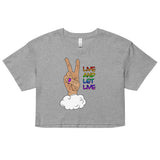 Live and Let Live Light Skin Peace Sign LGBTQ+ Pride crop top