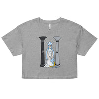 The Snowy Owl High Priestess Tarot Card crop top