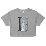 The Snowy Owl High Priestess Tarot Card crop top