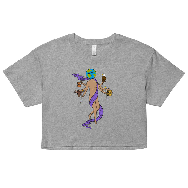 The World Dancer Tarot Card crop top