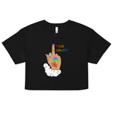 FXCK Bigotry Light Skin Middle Finger LGBTQ+ Pride crop top