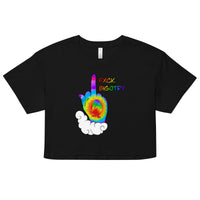 FXCK Bigotry Rainbow Middle Finger LGBTQ+ Pride  crop top