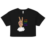 Live and Let Live Light Skin Peace Sign LGBTQ+ Pride crop top