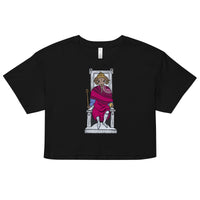 Ram Headed Emperor Tarot Card crop top