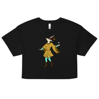 The Fool Whimsical Dog Tarot Card crop top