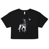 Death Skeleton Centaur Tarot Card  crop top