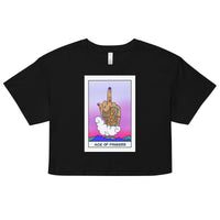 Ace of Fingers Snarkana Tarot Card crop top