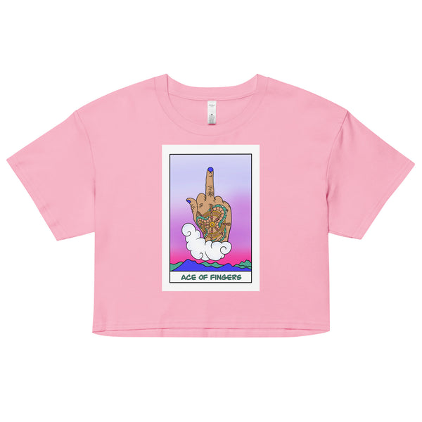 Ace of Fingers Snarkana Tarot Card crop top