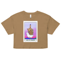 Ace of Fingers Snarkana Tarot Card crop top