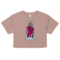 Ram Headed Emperor Tarot Card crop top