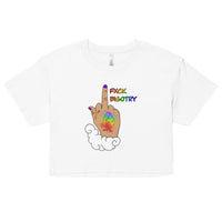 FXCK Bigotry Light Skin Middle Finger LGBTQ+ Pride crop top