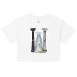 The Snowy Owl High Priestess Tarot Card crop top