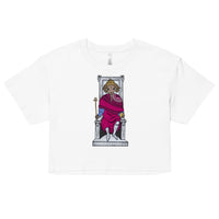 Ram Headed Emperor Tarot Card crop top